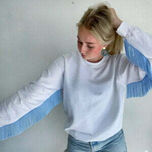 Sweater White - Blue