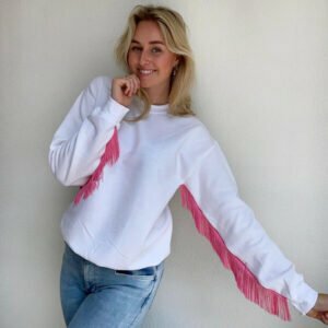 Sweater White - Pink