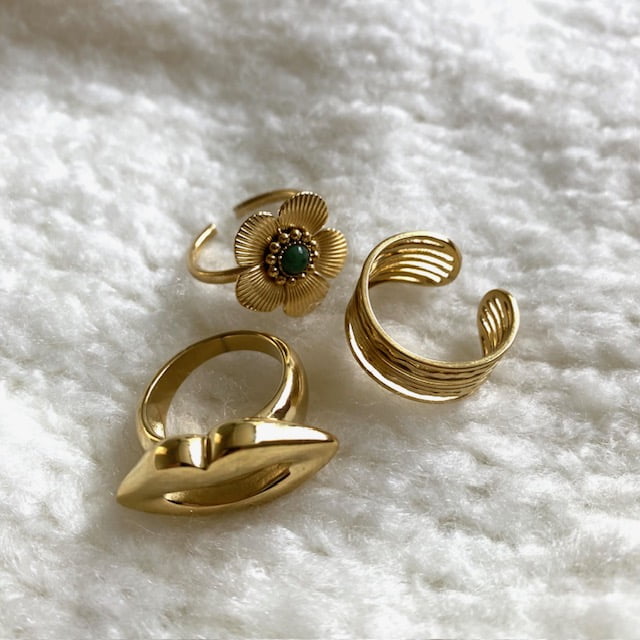 floral ring gold